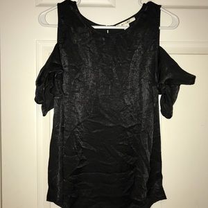 Black open shoulder top